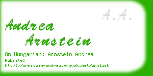 andrea arnstein business card